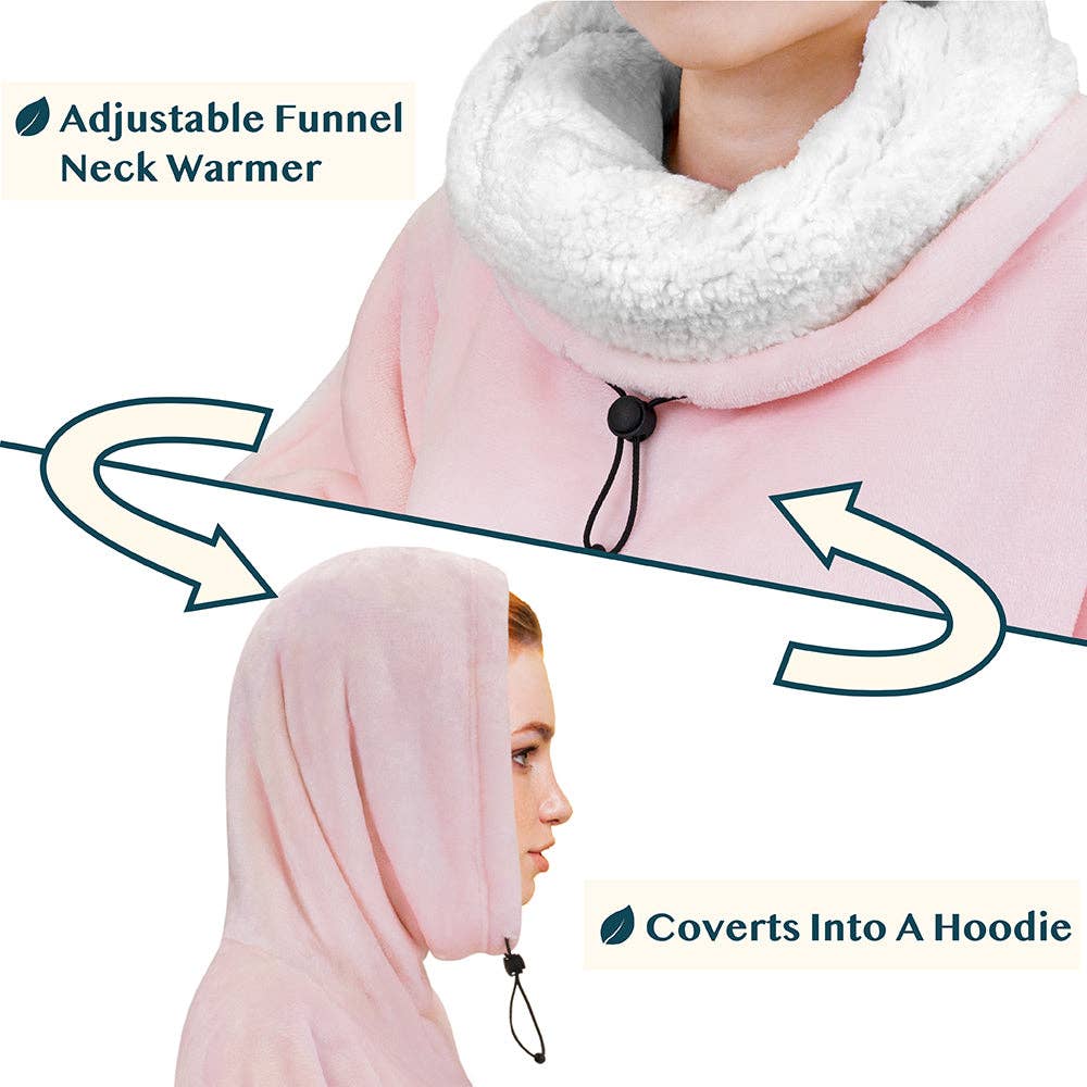 Pavilia - Wholesale Poncho - Women's - Neck Warmer Hooded Poncho Blanket53