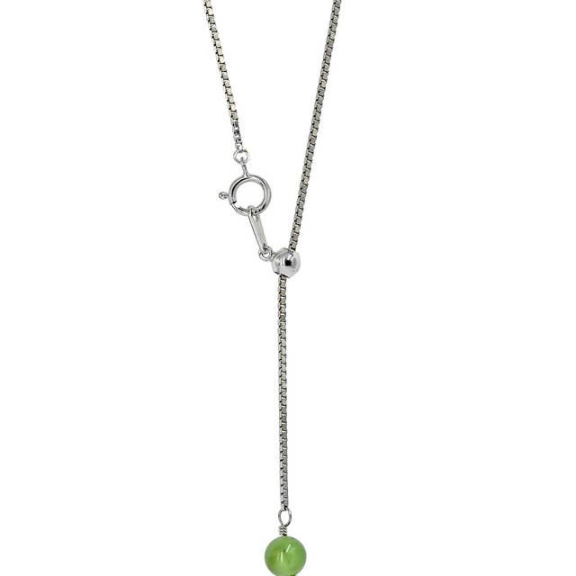 Human Design Studios - Wholesale Beaded Bracelet - Fixed Jade Box Chain Bracelet Silver1