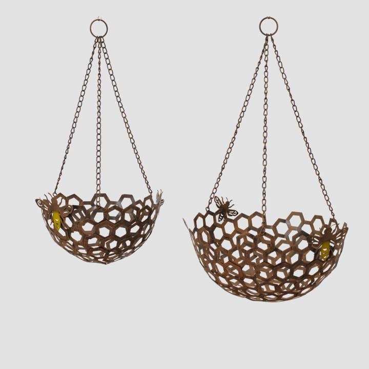The Gerson Companies - Wholesale Hanging Planter - S/2 Honeycomb Hanging Planters