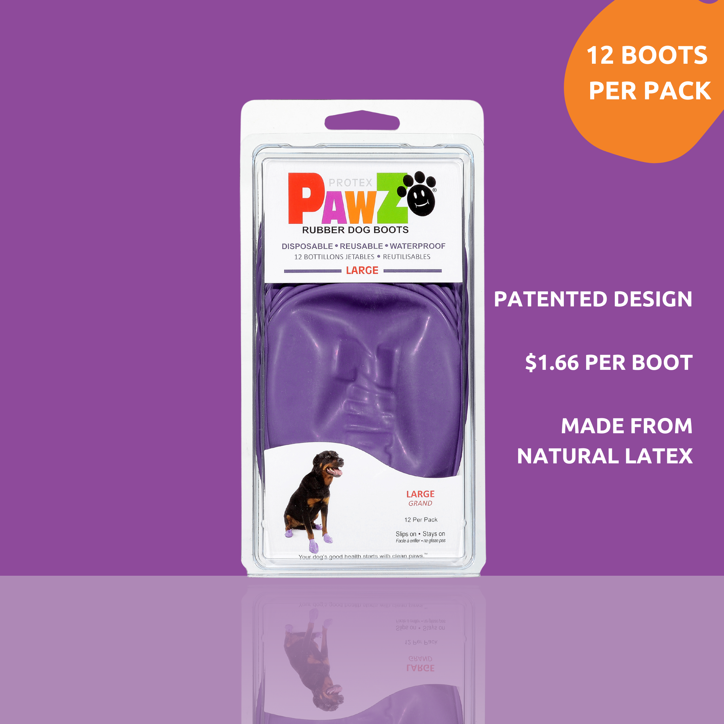 Downtown Pet Supply – wholesale Pet paw protection – PawZ Rubber Dog Boots, 12 Boots23