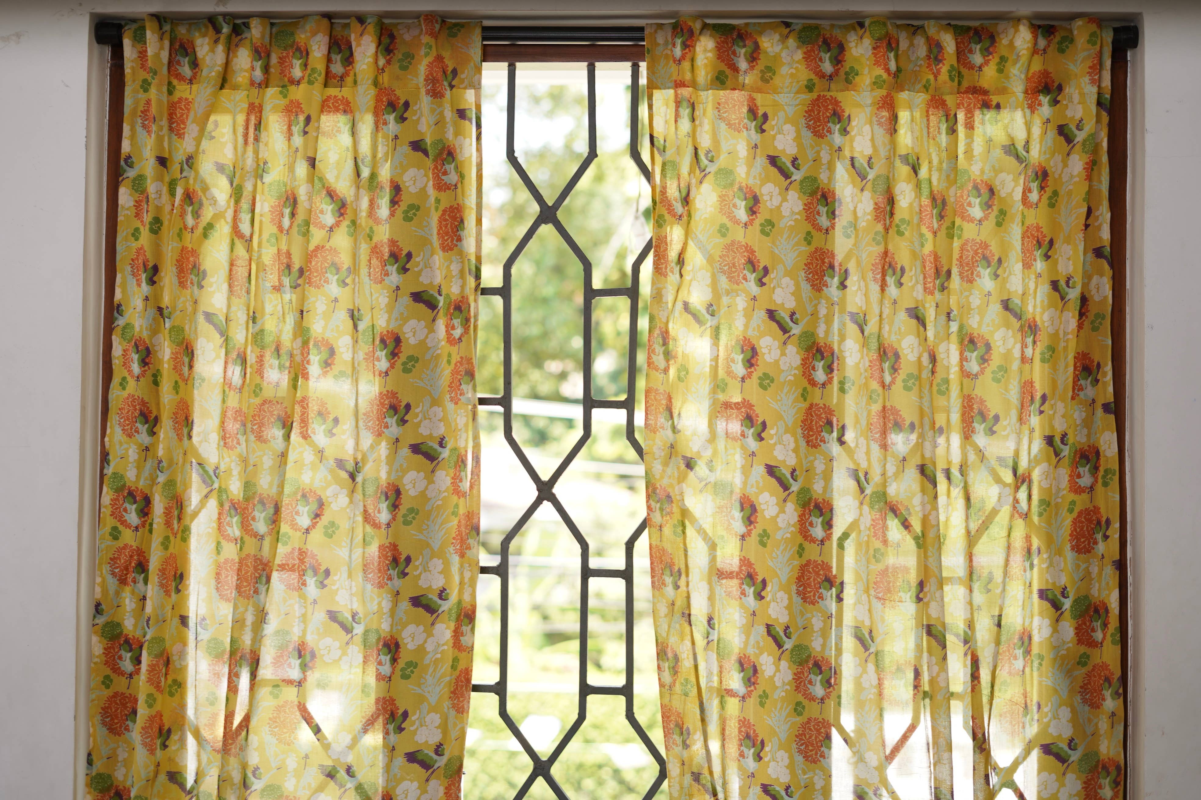 Annahmol - Wholesale Curtain - Vintage Inspired Botanical Sheer Curtains: Assorted Prints24