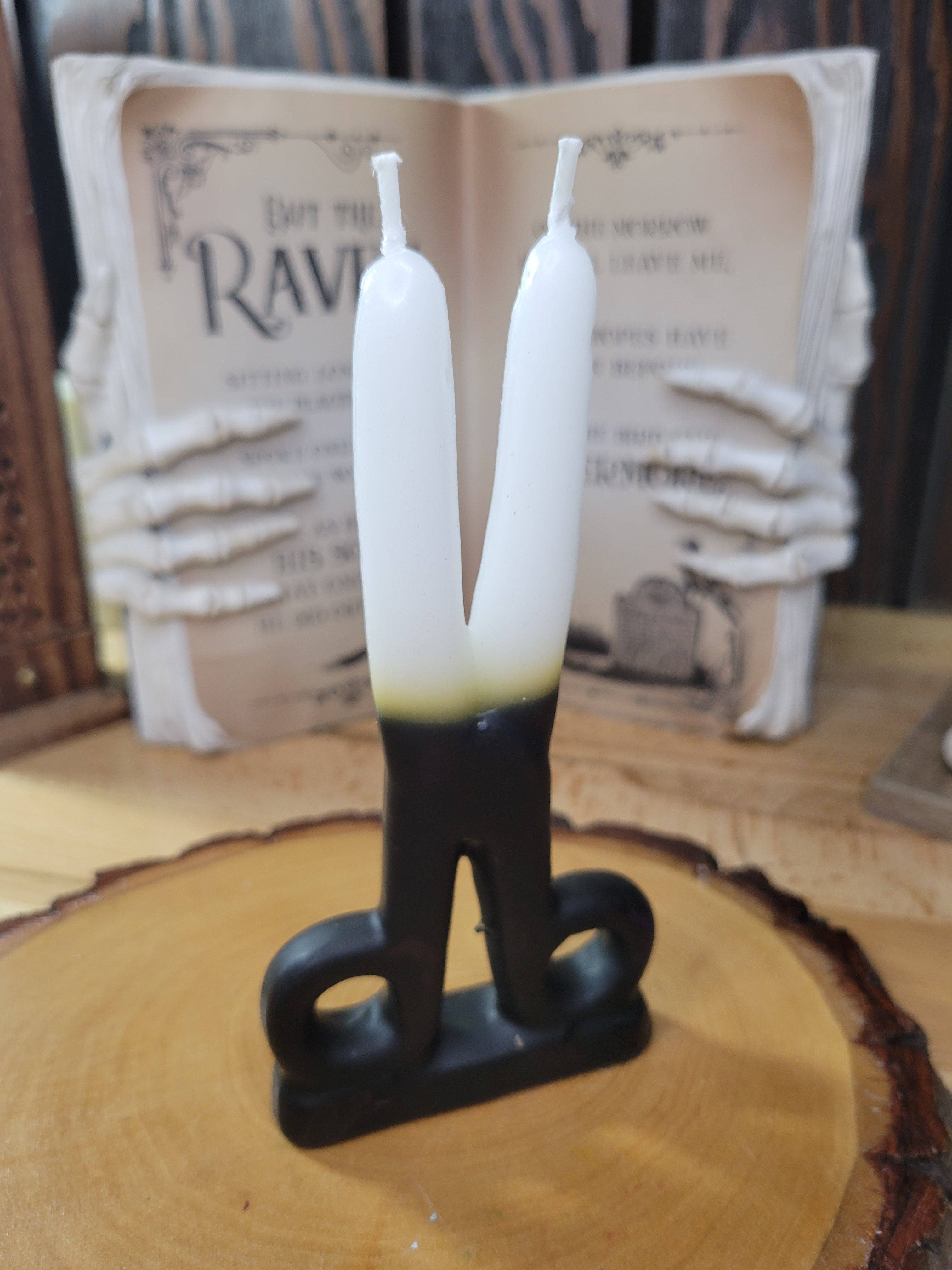 My Magic Place Shop - Wholesale Novelty Candle - White & Black  Scissors shape candle- Cord cutting0