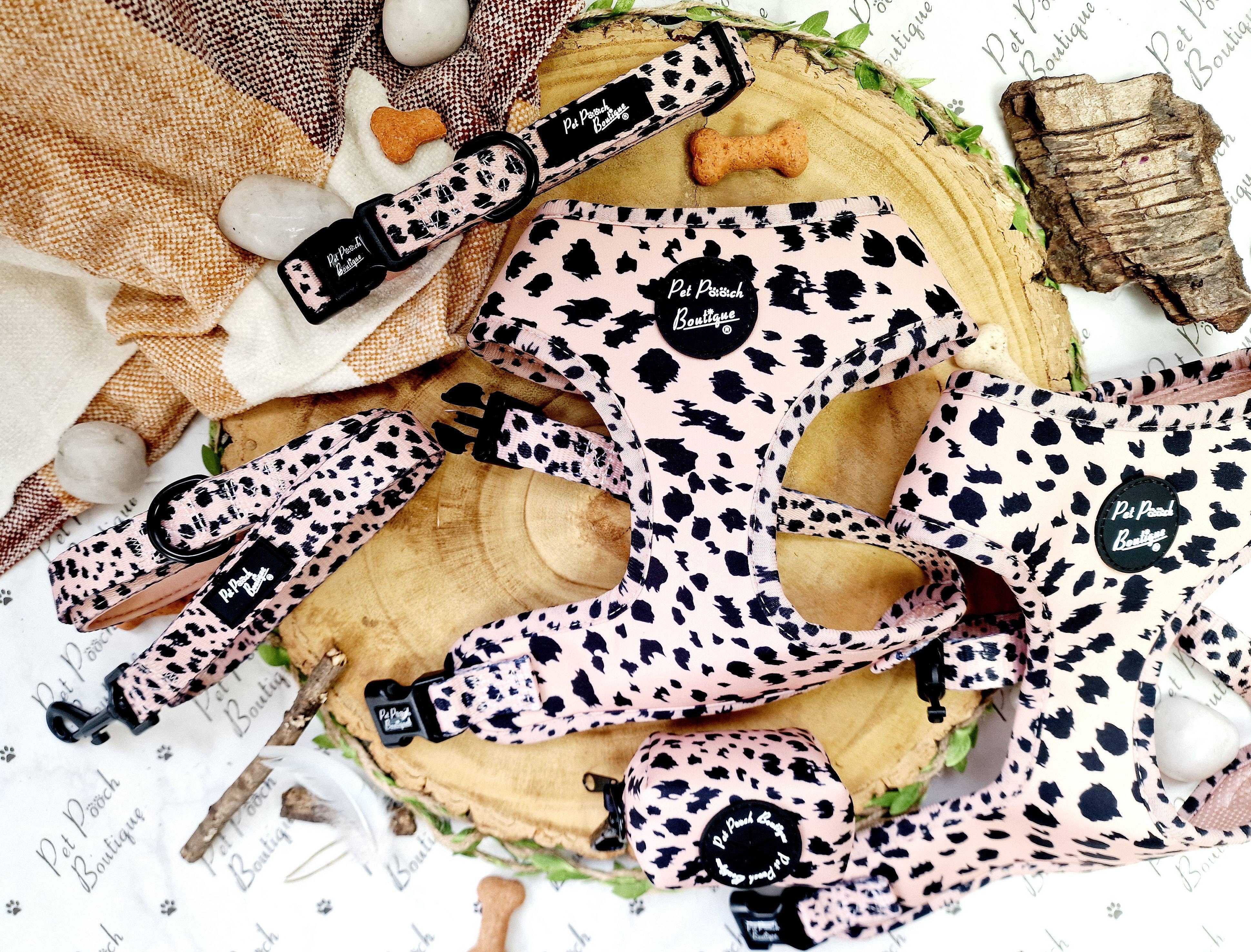 Pet Pooch Boutique - Wholesale Pet Harness - Dog - Polka Pup Noir Dog Harness  (leopard print/timeless classic)8