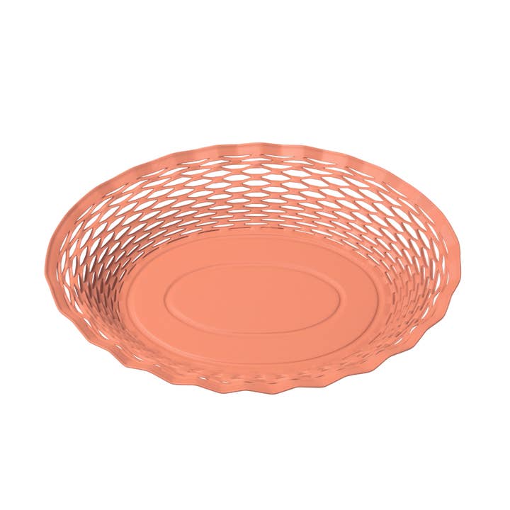 Clémentine Boutique - Wholesale Basket - Oval Color Metal Food Basket, Large size