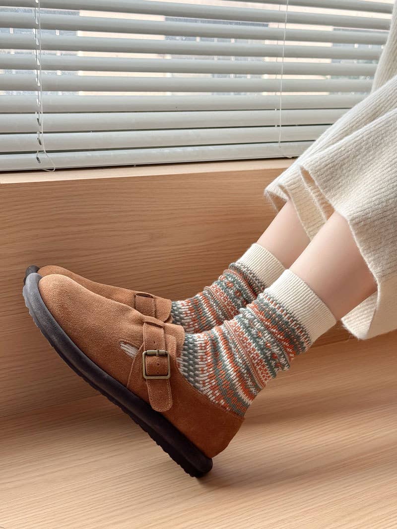 Tourtiwi - Wholesale Socks - Women's - Women's retro ethnic style striped socks5