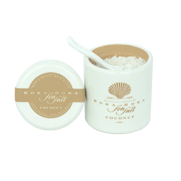 Bora Bora Salz mit Kokosnuss für den Großhandel von Bora Bora Sea Salt
