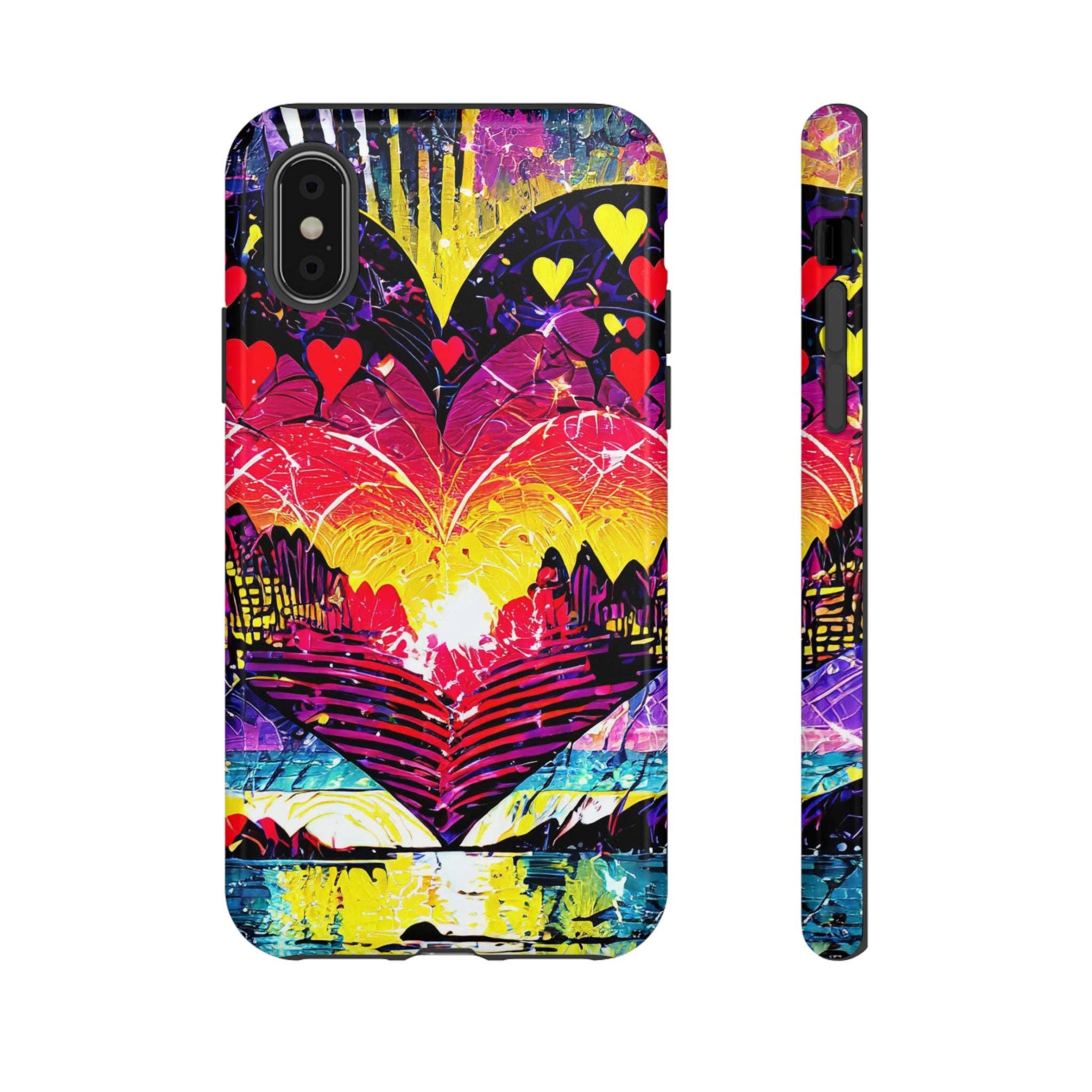 Studio 653 Clothing Co - Wholesale Phone Case - Women's - Vibrant Heart Sunset Tough Phone Case90