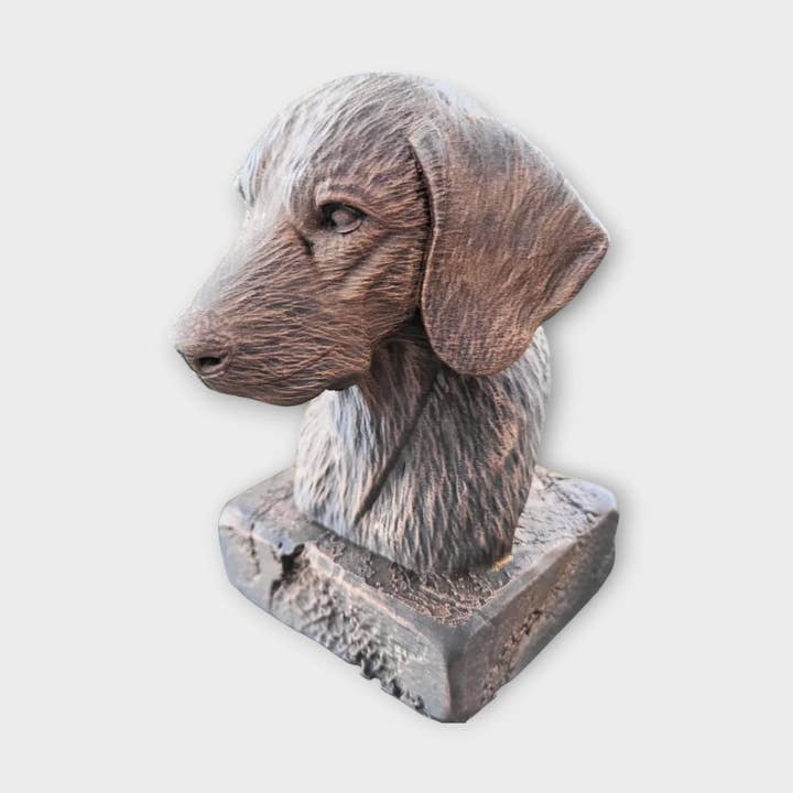 Büste eines Plott-Hounds – Wohndeko für Hundeliebhaber, handbemaltes Ornament für den Großhandel von 3DijkstraFinds