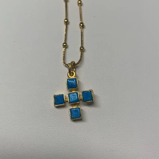 N208TURQ SQ Turq Croce M per la vendita all'ingrosso da parte di Weisinger Designs