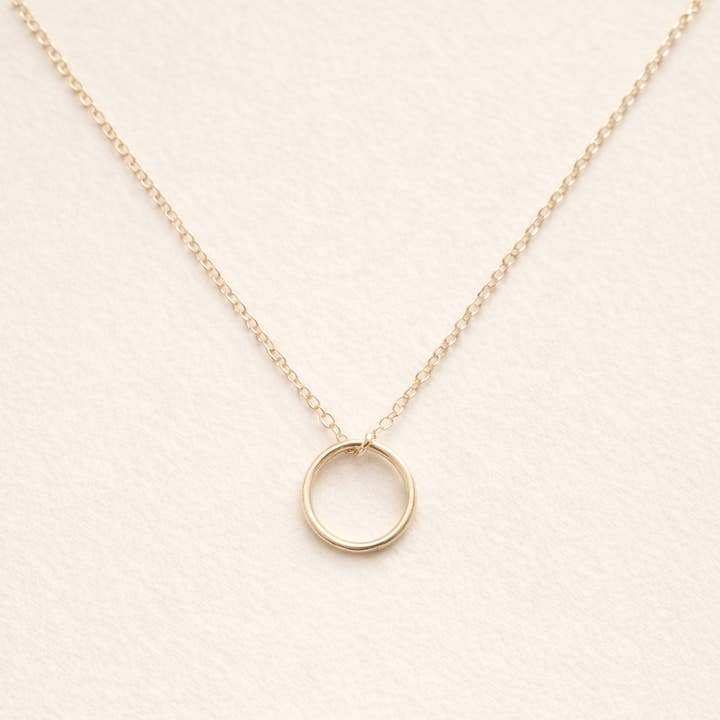 Sol Circle Pendant Necklace | Gold Fill for wholesale by Sheena Marshall Jewelry