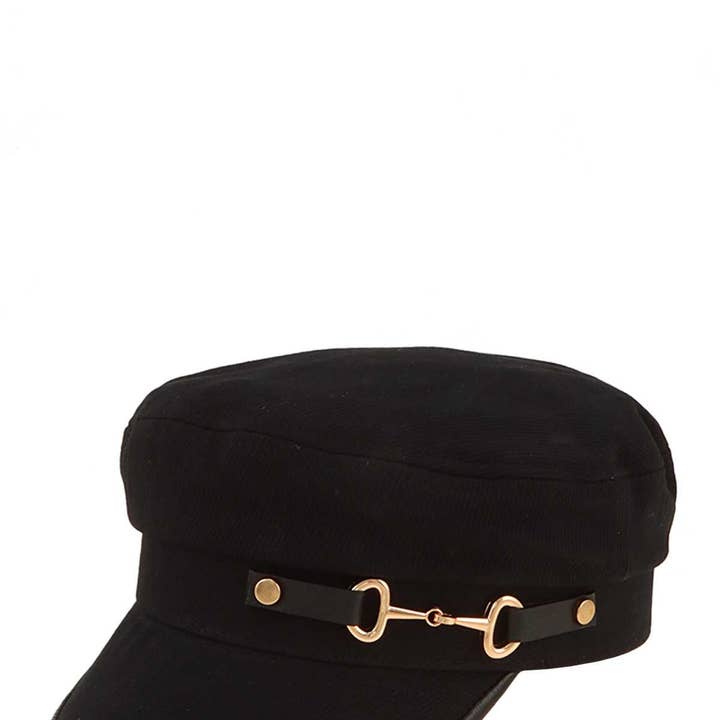 Pink Irene Wholesale - Wholesale Beret - Women's - Basic Solid Beret Hat with Metal Buckle Accent