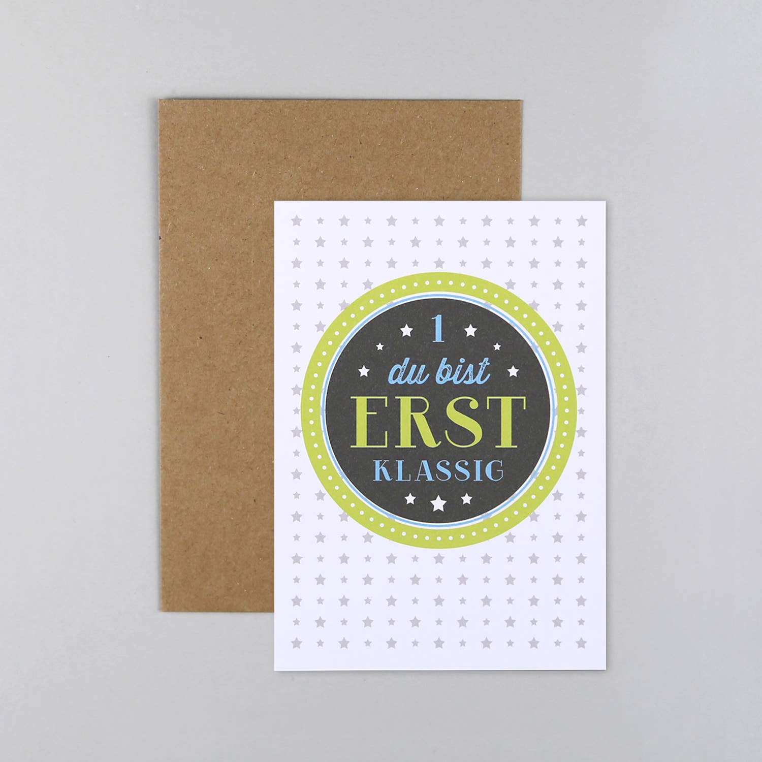 Kunst an Papier - Wholesale Congratulations Card - First class school ticket Moritz0