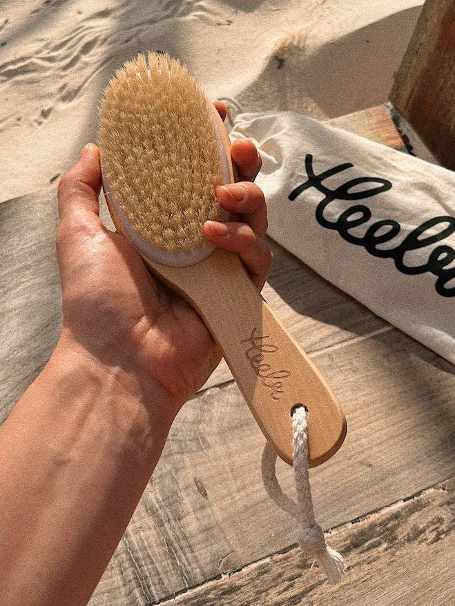 Natural Bristle Dry Body Brush for wholesale by Heelr Wellness Ltd.