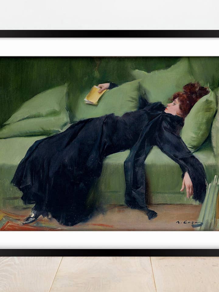Ramon Casas, A Decadent Girl Print for wholesale by AwalkonthewildsideUK