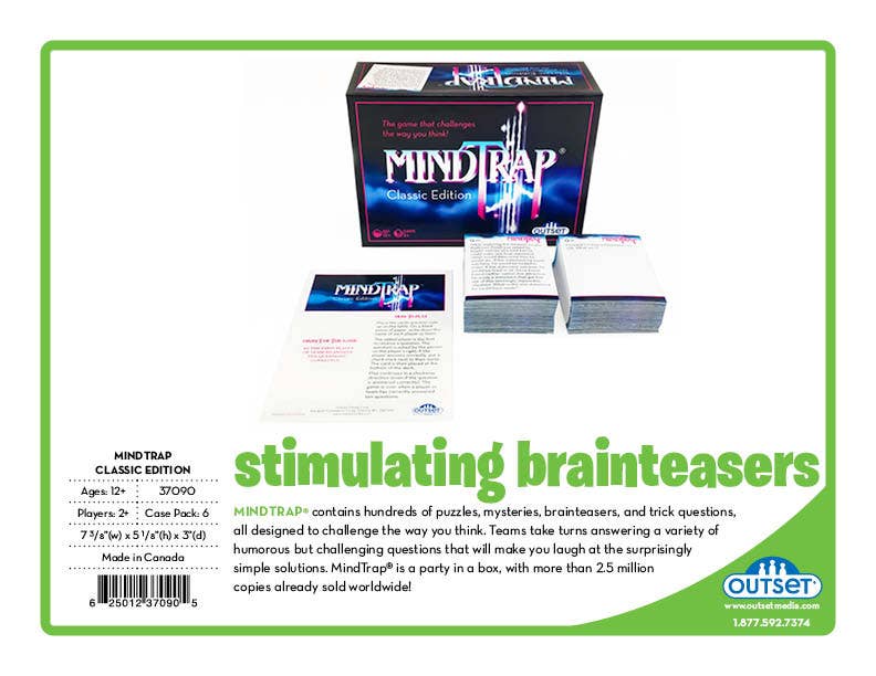 Outset Games and Cobble Hill Puzzles - Wholesale Board Game - MindTrap® Classic Edition – The Ultimate Brain Game8