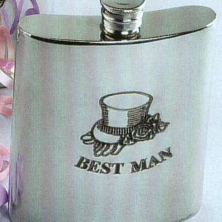 Best Man Fine English Pewter Wedding Flask for wholesale by Pinnacle Peak Trading