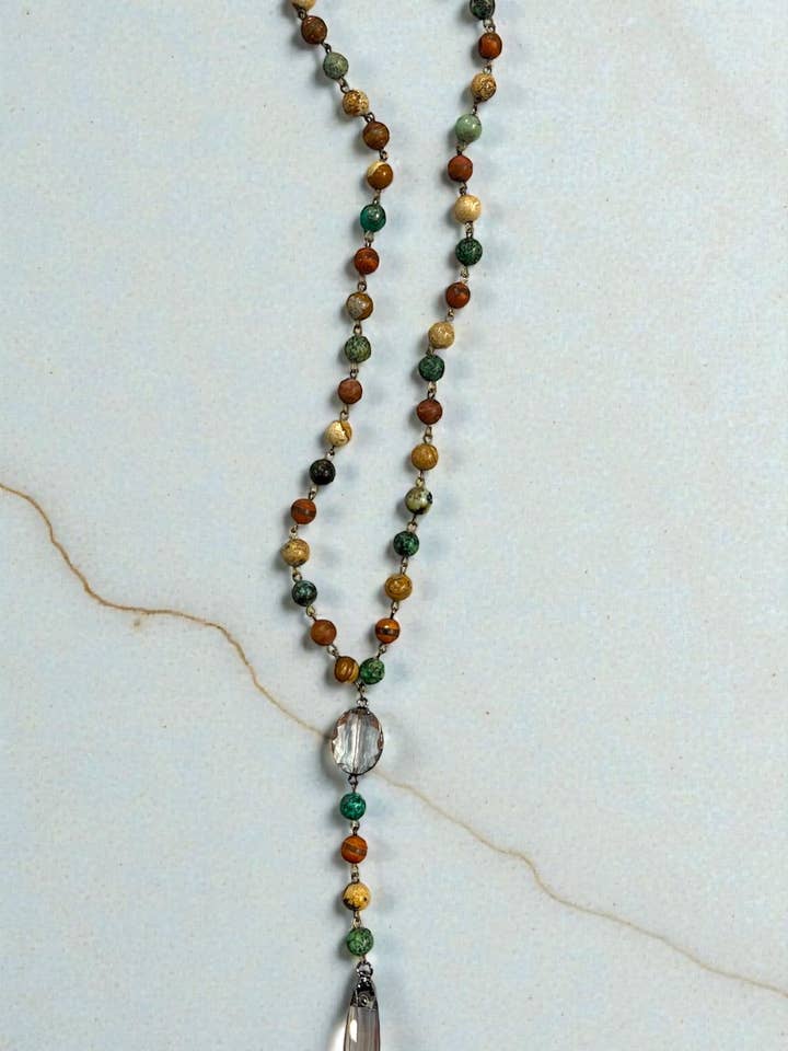 Collar Jasper Mix de 24" para venta al por mayor de Ava Capri