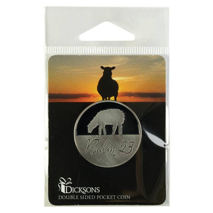 Cottage Garden - Wholesale Keepsake coin/token - Pocket Stone Psalm 23 Zinc Alloy2