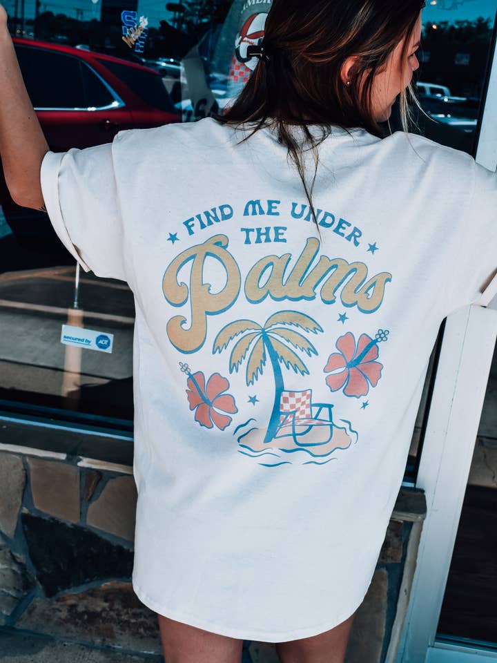 FIND ME UNDER THE PALMS for wholesale by Spirit+Tribe