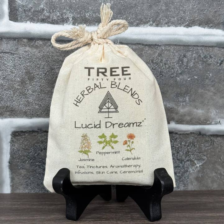 Tree Fifty Four - Wholesale Loose Tea - Lucid Dreamz Herbal Tea Blend in Drawstring Sachet, Loose