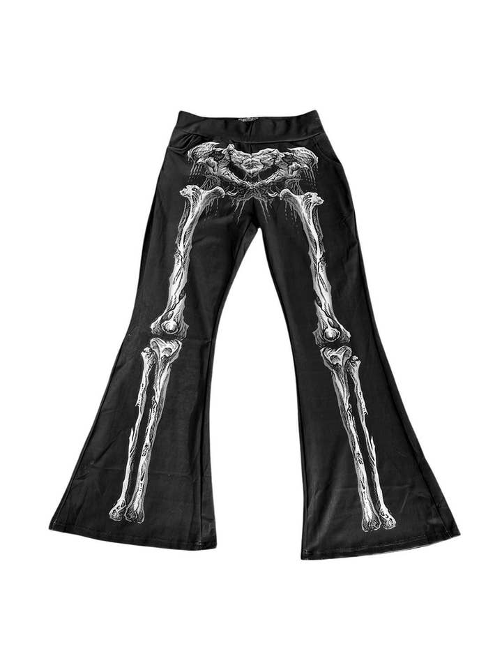 vampirefreaks - Wholesale Pants - Women's - Dead Inside Skeleton Flares