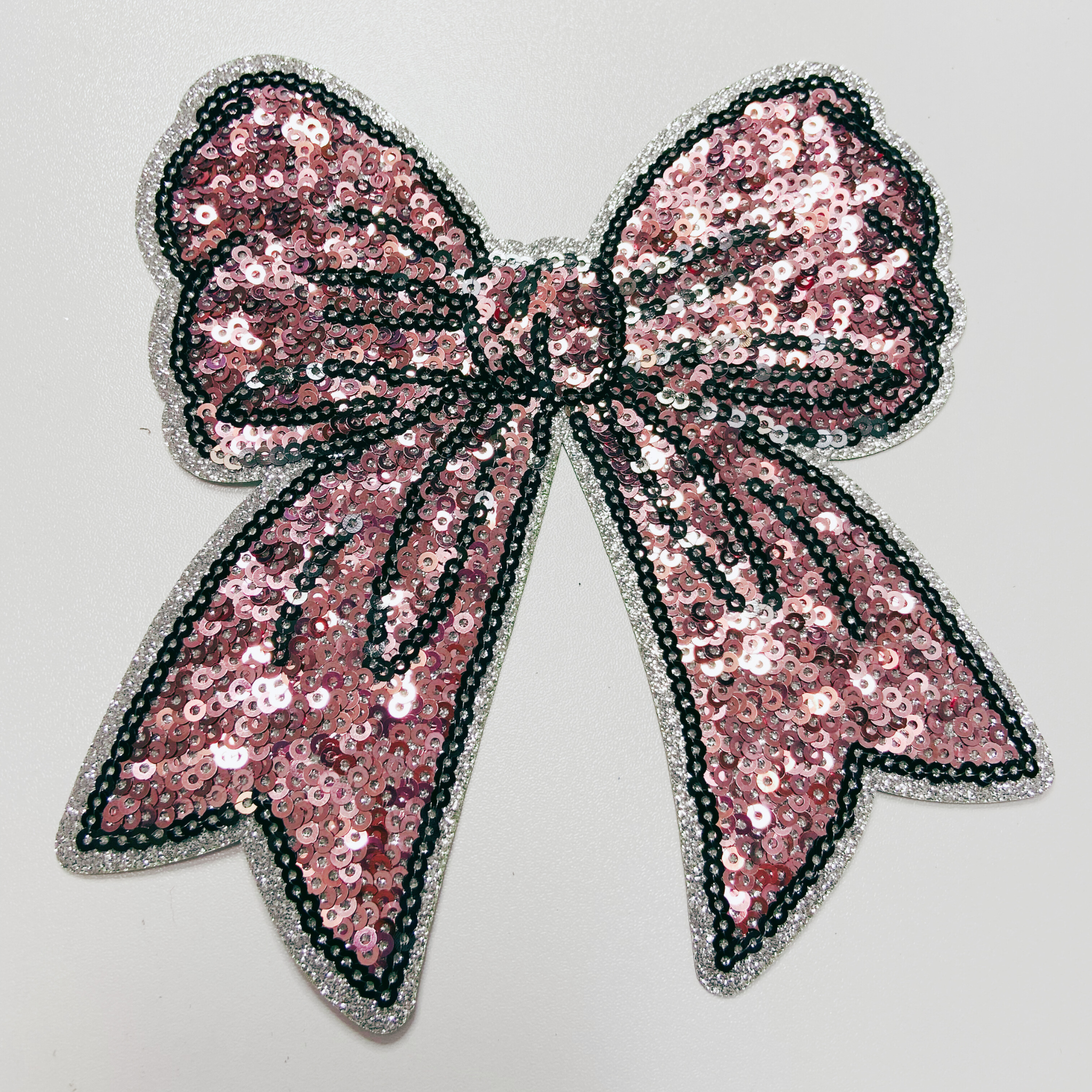 TEELUX - Wholesale Patch - 5.5" Sequin Bow - Sold in Sets of 2 - multiple color choices.  - SEQUIN Patch0