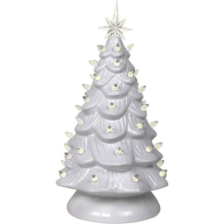 15in Pre-lit Hand-Painted Ceramic Christmas Tabletop for wholesale by Top Treasures