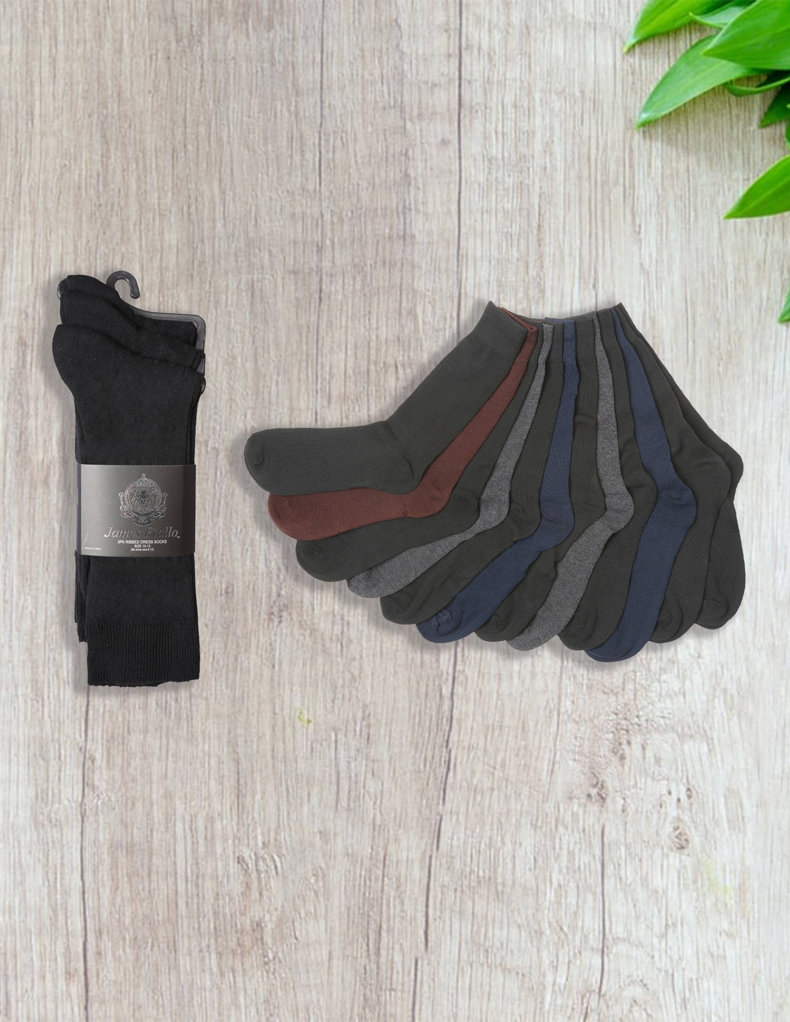 Isadora, Tipi toe, & James Fiallo – wholesale Socks – Men's – Men's James Fiallo 3 Pack Colored Athletic Dress Crew Socks2