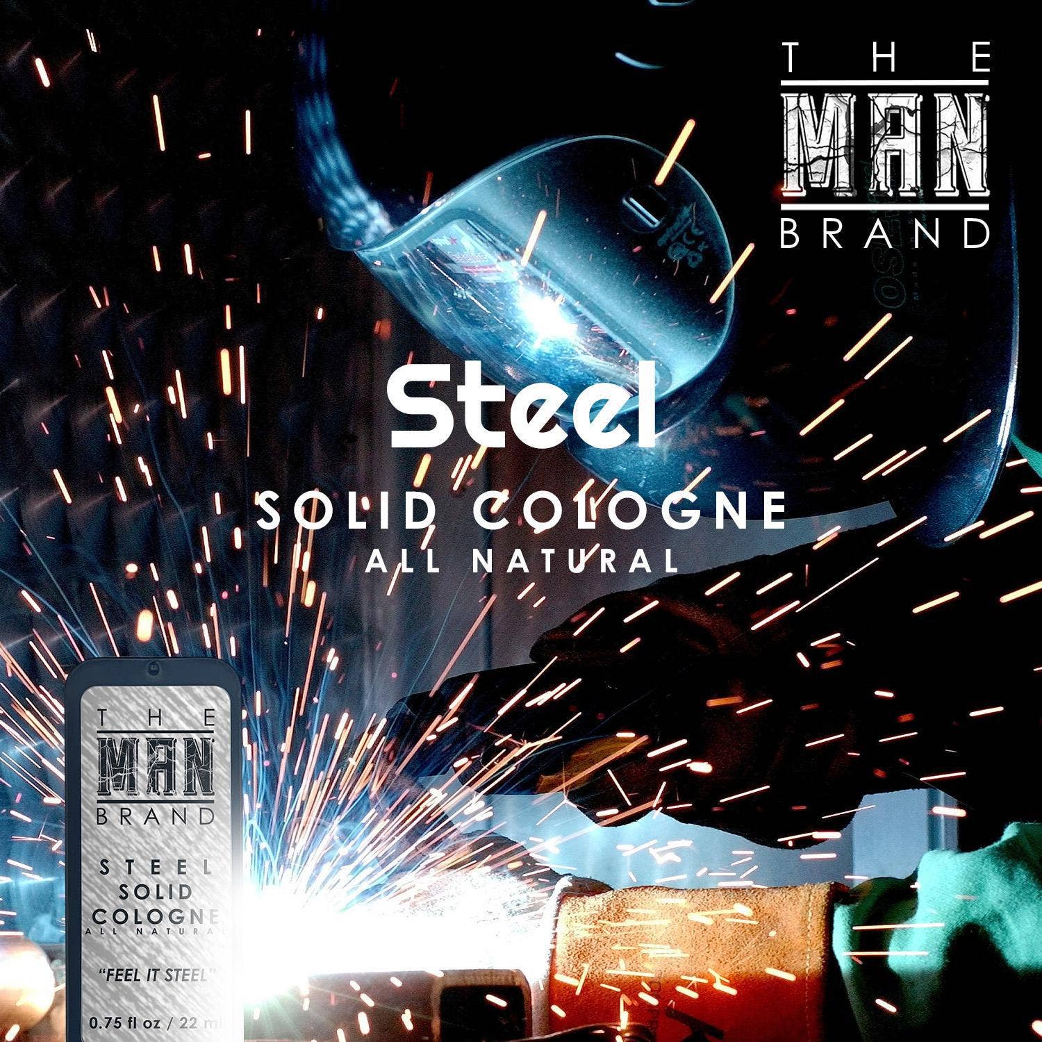 The Man Brand - Wholesale Solid Cologne - Steel Solid Cologne - Vintage Slide Tin - 0.75 Ounce5