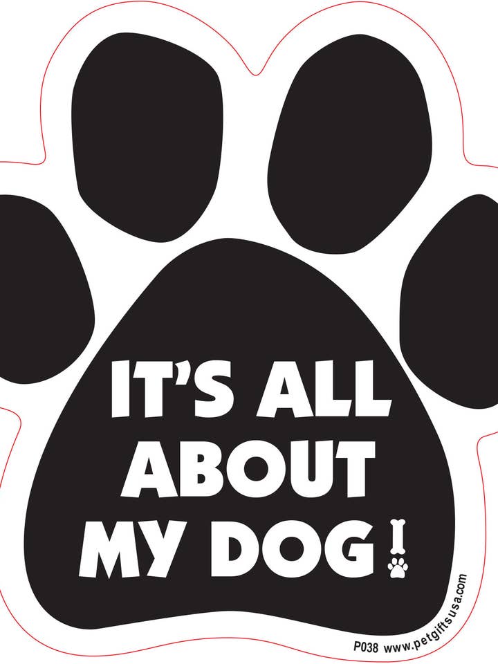 Det handlar om min hund tass formad bilmagnet för wholesale av Pet Gifts USA, LLC