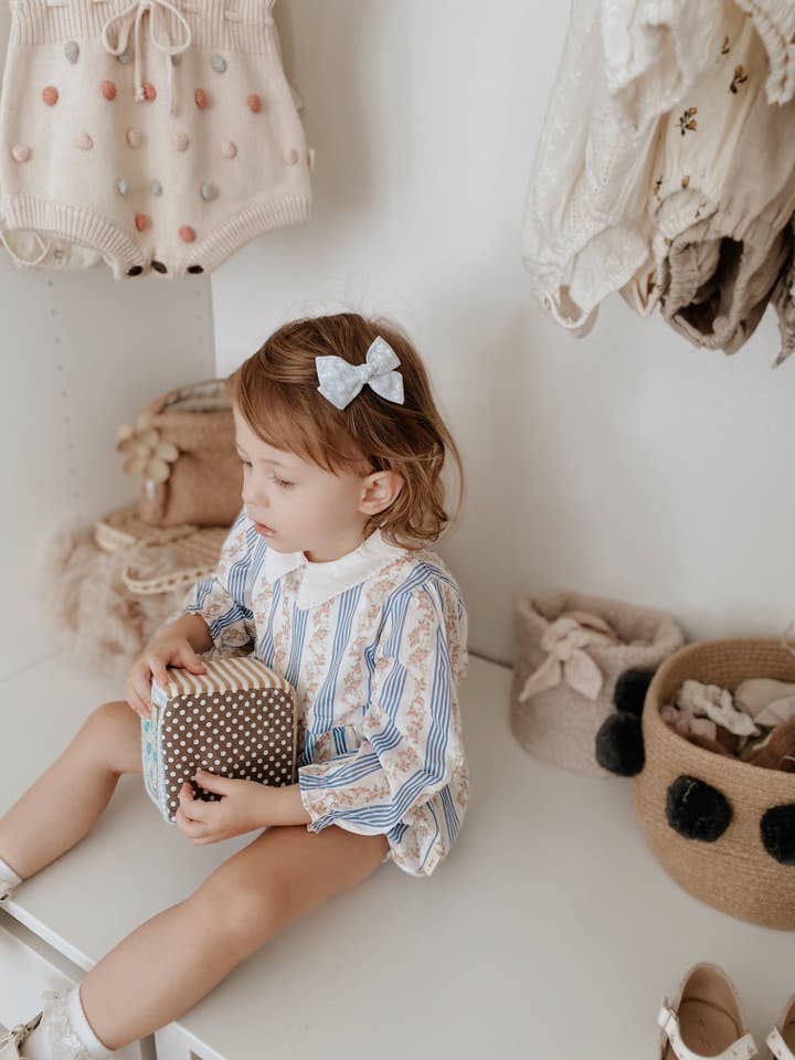 Bear's Little Fish - Wholesale Bodysuit (Non-Footed) - Baby - ORGANIC COTTON BLOOMER ROMPER – BLUE FLAX2