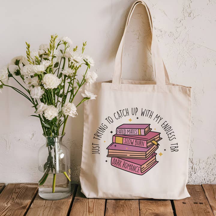Endless TBR Canvas Tote Bag for wholesale by DaisyChainDesignCo