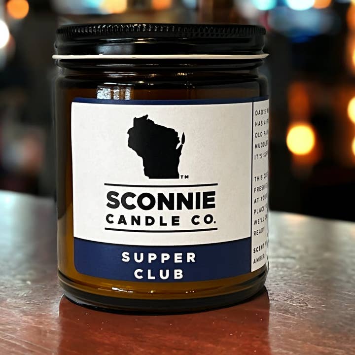 Supper Club Sojakerze für den Großhandel von Sconnie Candle Co.
