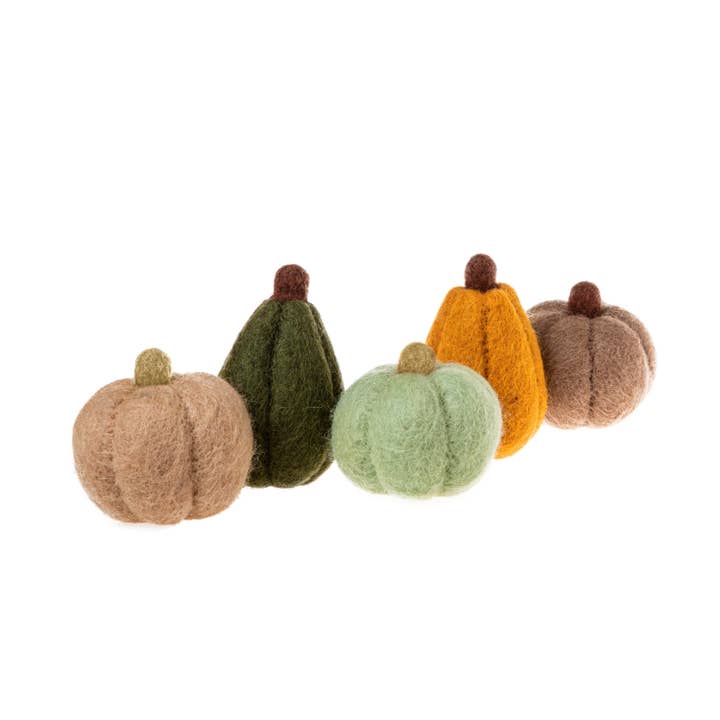 Felt Harvest Gourds - Set of 5 for wholesale by Global Goods Partners