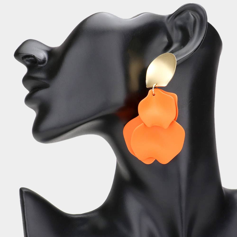 Sensibling Corp. - Wholesale Dangle Earrings - Colored Petal Cluster Dangle Earrings13
