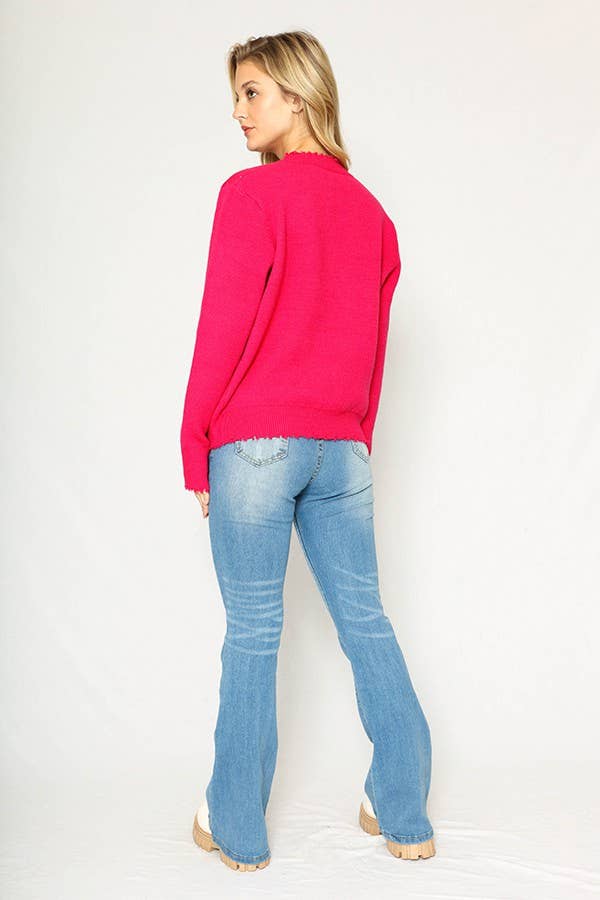 Miss Sparkling - Wholesale Knit Sweater - Women's - Smiley Sweater8