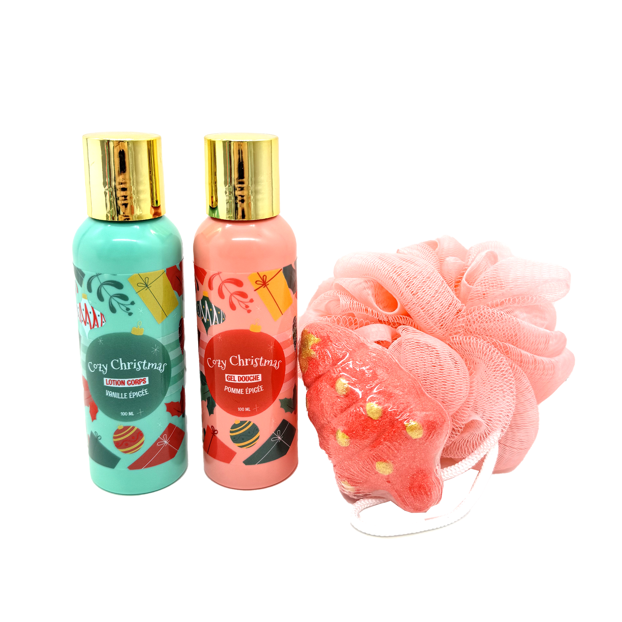 FRENCH TENDANCE – Conjunto de banho e corpo por atacado – Conjunto de Banho Trenó Cozy Christmas - FRENCH TENDANCE1