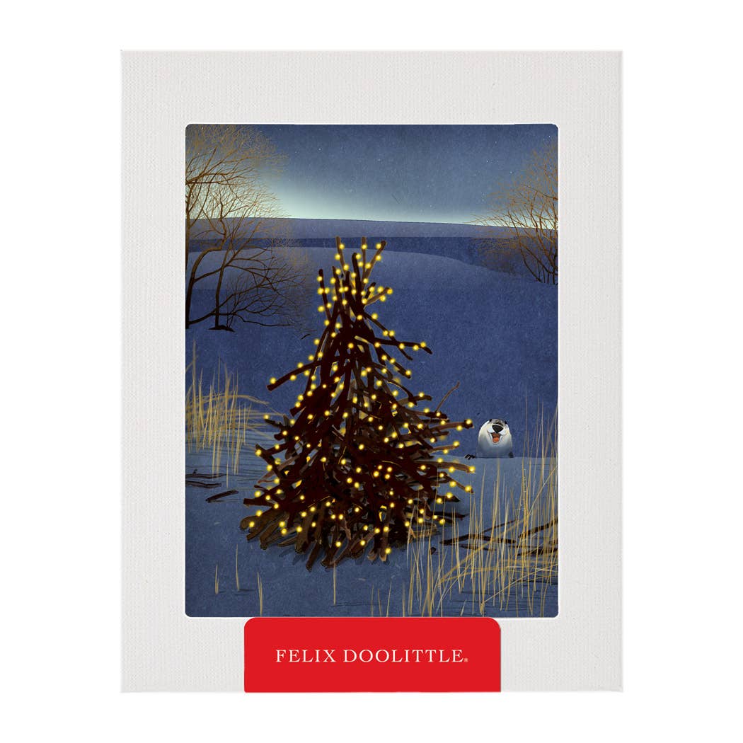 Felix Doolittle - Vendita all'ingrosso Biglietti di auguri di Natale - Otter Tree - Biglietti natalizi in scatola0