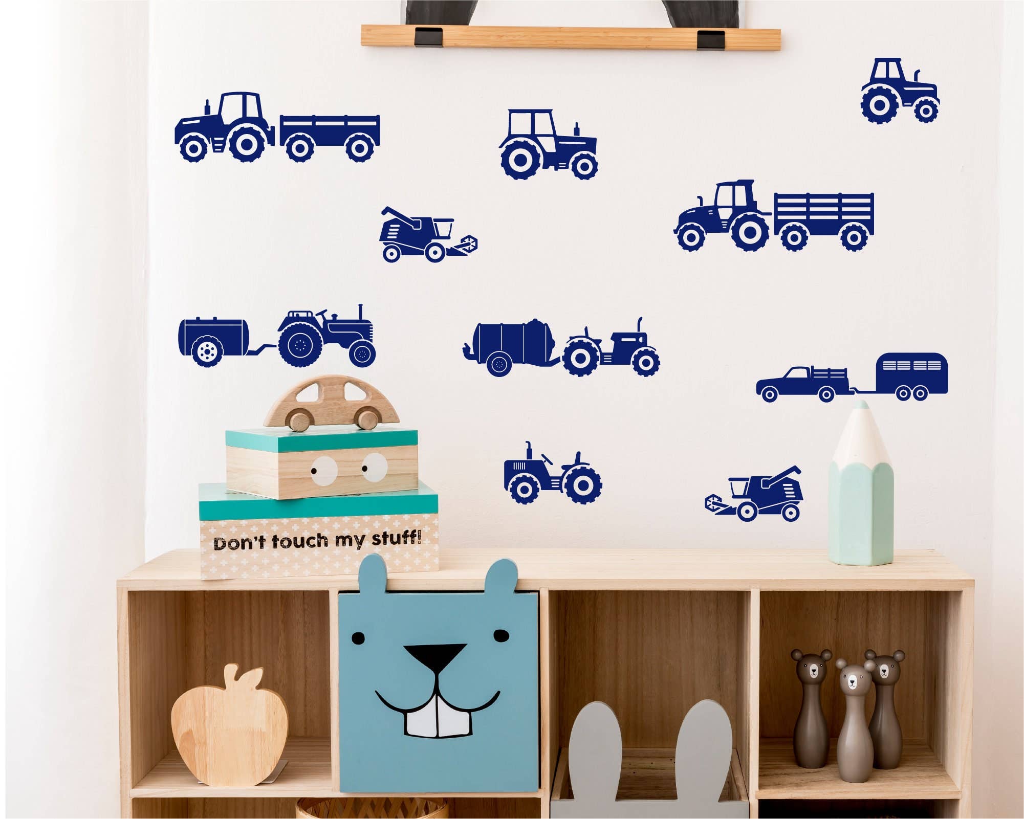 Decals Online - Wholesale Wall Decal/Stickers - Farm vehicles wall stickers, Tractor wall decals, Combine harvester, Truck and trailer, Boys room stickers, Farm-themed nursery decor3