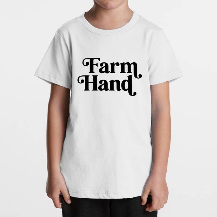 Farm Hand Kids Tee – Western Typography Graphic Shirt for wholesale by OSME