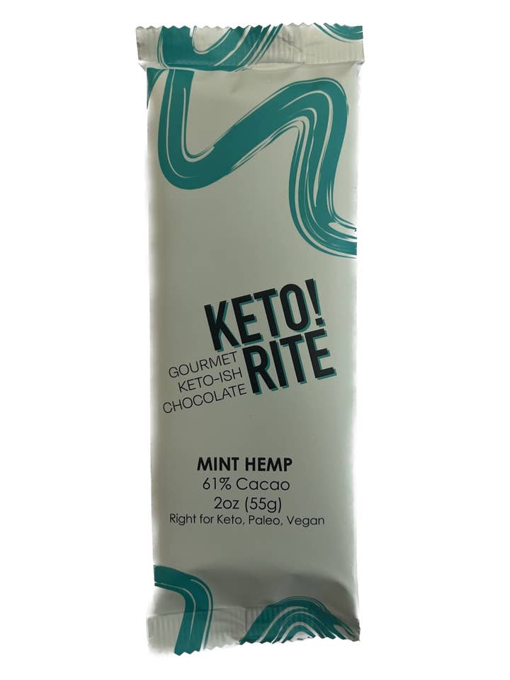 KetoRite Menthe Chanvre 61% Cacao 2oz (55g) pour la vente par Birmingham Chocolate