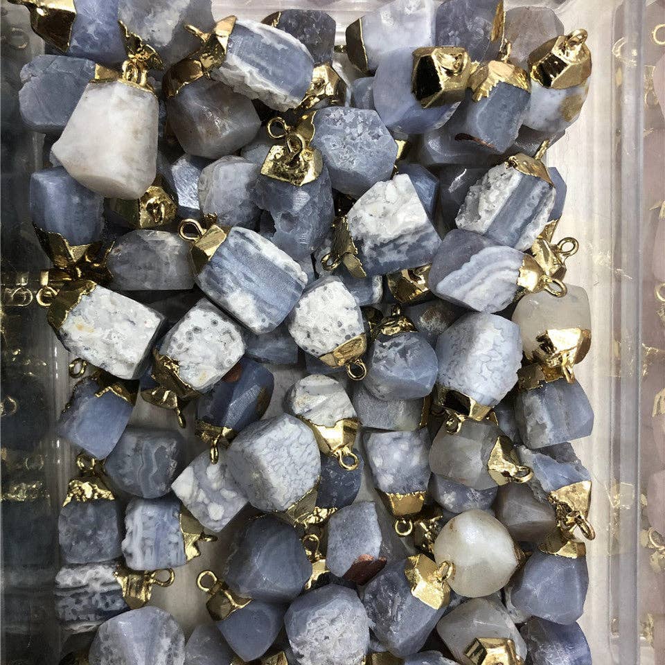 Perimade & Co. LLC - Wholesale Pendant/Charm Necklace - Natural Crystal Raw Stone Healing Necklace in Solid Copper13