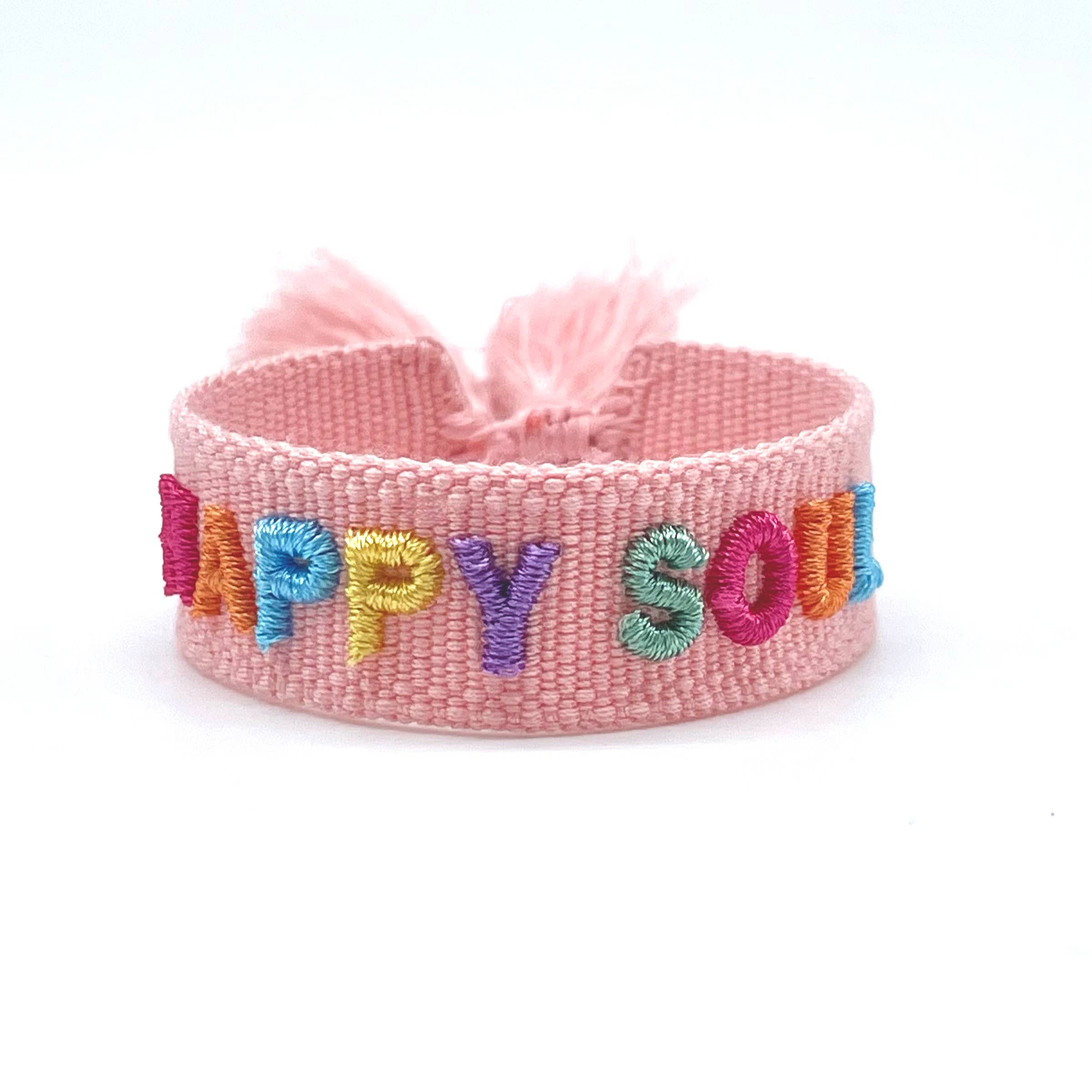 Parsley & Pepper - Wholesale Woven/Braided Bracelet - HAPPY SOUL Statement Bracelet woven, embroidered1