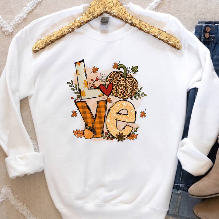 Love Fall Sweatshirt für den Großhandel von Londas Trendy Tees