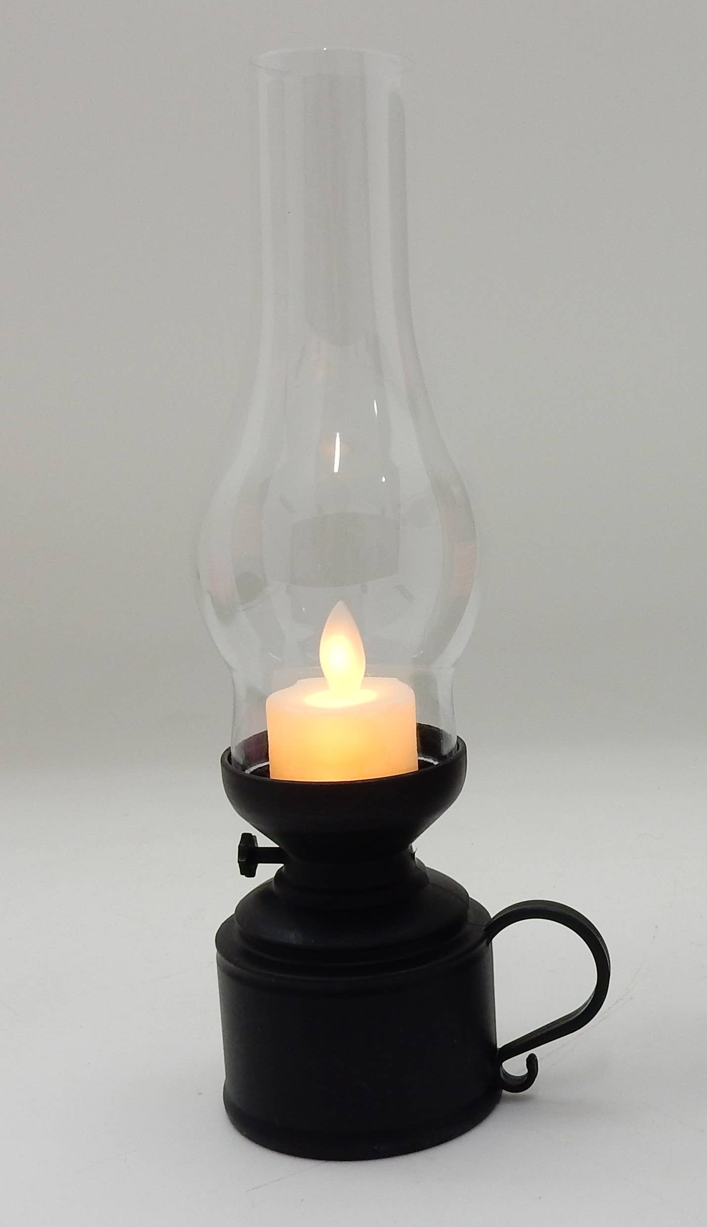 Green Pastures Wholesale – Engroshandel Lanterne – Lampe LED- med LED-flimrende væge - Sort og Creme