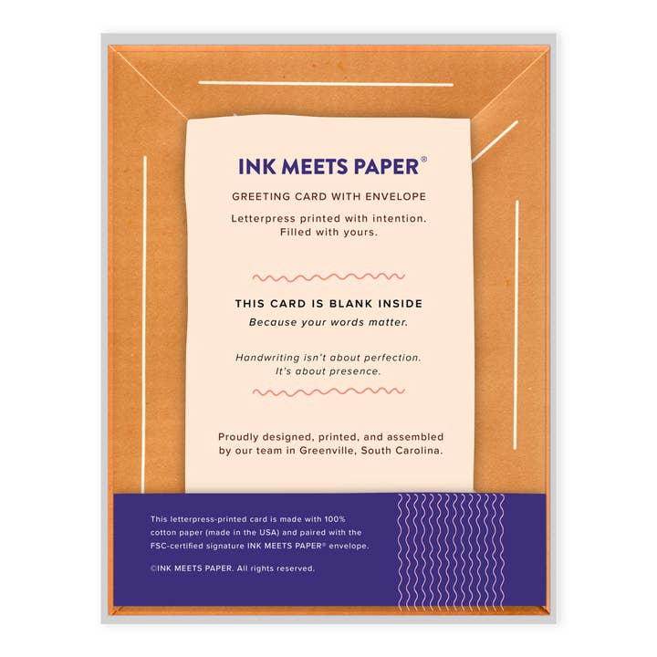 INK MEETS PAPER - Wholesale Christmas Card - Aluminum Tree Vintage Letterpress Christmas Card2