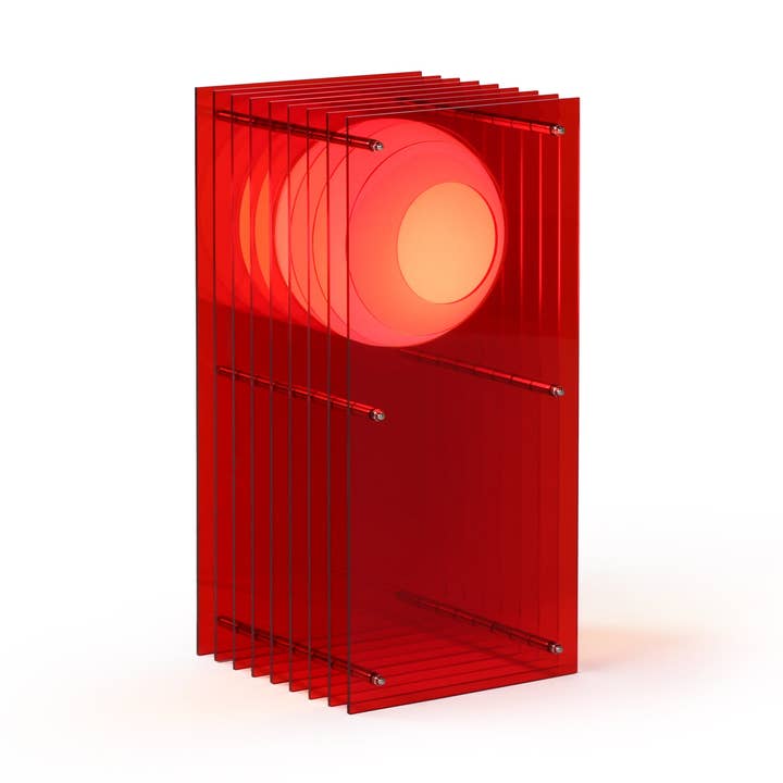 Lớp petit rectangle en acrylique rouge pour la vente par BANG