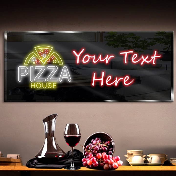 Personalized Pizza 4 Neon Sign 600mm X 250mm for wholesale by Mad About Neon
