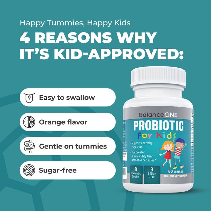 Balance One Supplements - Wholesale Oral Supplement/Vitamin - Kids Probiotic – Gentle Support with Time-Release Delivery2