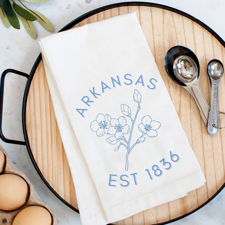 State Flower, Arkansas Kitchen Towel for wholesale by Pelican Provision Co.